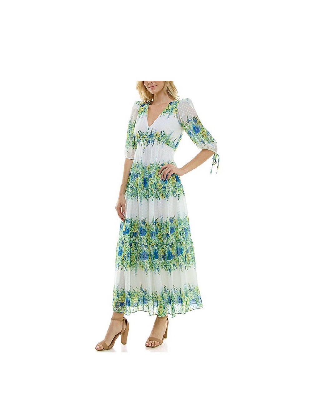 NWT Women’s Taylor Chiffon Tiered Maxi Dress Size 12